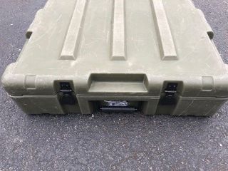 Pelican Hardigg Military Storage Case,  Foam Padding,  Olive Green 23.  5x22x7 "