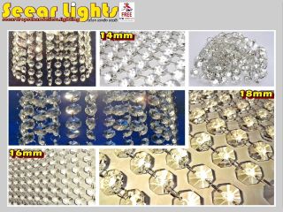 3 Sizes Chandelier Light Crystals Droplets Glass Beads Wedding Drops Prism Parts