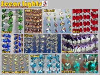 3 SIZES CHANDELIER LIGHT CRYSTALS DROPLETS GLASS BEADS WEDDING DROPS PRISM PARTS 2
