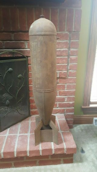 Vintage Military Inert Bomb Us Navy 100 Pound Word War Ii Space Age Mid Century