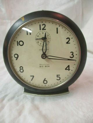 Vintage Westclox Big Ben Metal Windup Alarm Clock Model 2a 48h Runs