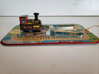 Vintage Toplay Tin Wind Up Busy Choo Choo Toy Train 3