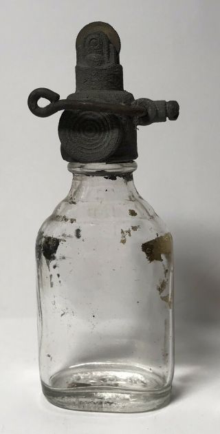 Antique Odd Glass Bottle With Lighter ? Apparatus Attached Chemistry ? Drug