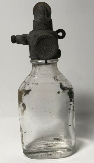 Antique ODD Glass Bottle With LIGHTER ? APPARATUS Attached CHEMISTRY ? Drug 3