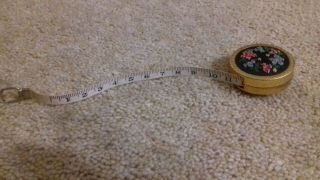 ANTIQUE PETIT POINT EMBROIDERED TOP TAPE MEASURE 3