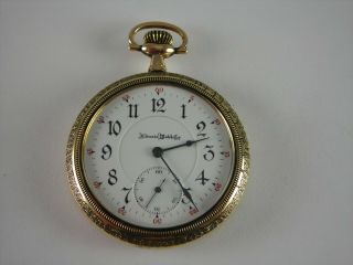 Antique 12s Illinois 21 Ruby Jewels Pocket Watch.  Gold Filled Case.  Made 1907