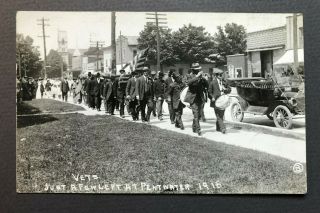 Civil War Veterans Parade Pentwater Mi Michigan 1915 Real Photo Postcard