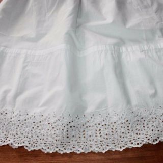 Antique Edwardian Victorian Petticoat Skirt,  Lace Underwear Undergarment,  France