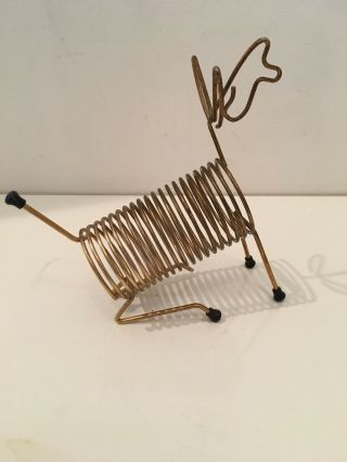 Mid Century Modern Abstract Democratic Donkey Wire Letter Holder Vintage Metal