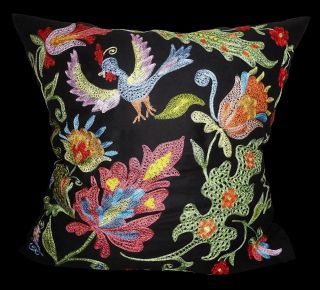 Marvelous Uzbek Silk Handmade Embroidery Suzani Large Pillow Case Cushion R026
