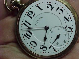 21j ILLINOIS BUNN SPECIAL 16s RAILROAD ANTIQUE POCKET WATCH.  CASE RUNS 6