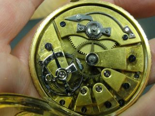 Antique 1800 ' s 18K Yellow Gold MJ Tobias Liverpool Ships Key Wind Pocket Watch 7