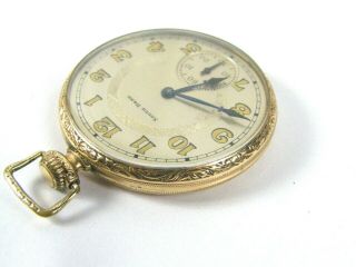 SOUTH BEND STUDEBAKER Model 1 21 JEWEL 12S POCKET WATCH 8 ADJUST DIAL 4