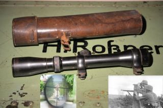 Zeiss Wwii Ww2 German Hensoldt Dialytan 4x Mauser K98 Sniper Rifle Scopes W/case