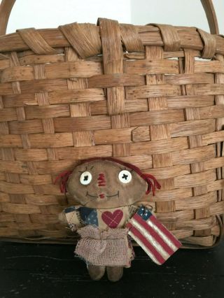 Primitive Americana Raggedy Ann Wee One With Flag