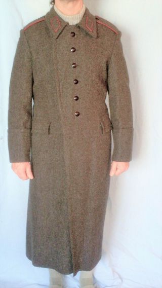 Vintage Bulgarian Wool Military Overcoat,  Soldier 