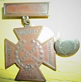 Southern Cross Of Honor Daughters Of The Confederacy Medal Whitehead Hoag