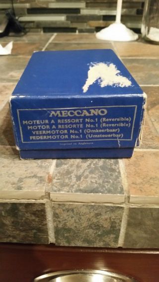 Clock Vintage Meccano Ltd Wind - Up Clockwork Motor Box Of 40 