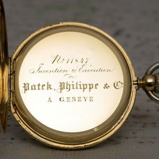 Early 1860 Patek Philippe Keyless Antique Gold Pocket Watch