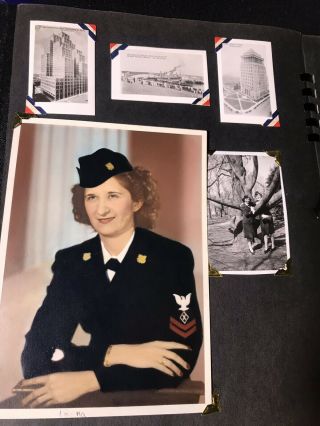 WWII ID’d SPARS Womens Coast Guard Photo Album Scrapbook With Biography 10
