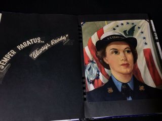 WWII ID’d SPARS Womens Coast Guard Photo Album Scrapbook With Biography 3