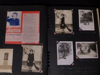 WWII ID’d SPARS Womens Coast Guard Photo Album Scrapbook With Biography 4