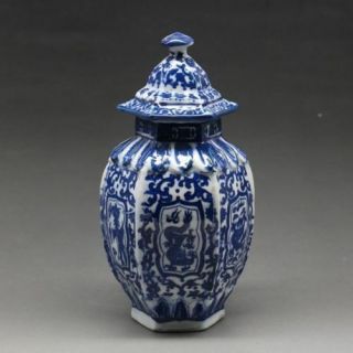 Chinese Blue And White Porcelain Dragon Vase W Qianlong Mark