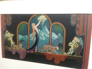 Rare Art Deco Fantasy Print Fred Packer Goddess Of The Mountains Sublime Nr