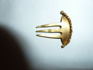 Antique/art Deco Brass Miniature French Hair Comb For A Fashion Doll