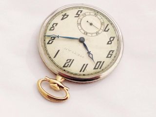 C.  H.  MEYLAN Platinum and 18K pure gold Open face pocket watch No183 2