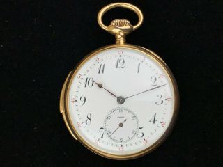 Touchon & Co.  14k Gold Minute Repeater 23 Jewels Pocket Watch - Rare