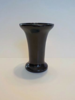 Rare Antique Peters & Reed Arts Crafts Pottery Vase Mirror Black Vintage Mission 4