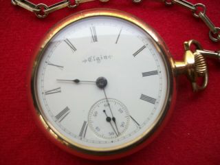 Vintage 1937 Elgin Pocket Watch 21 Jewel Mdl 7 Grade 531