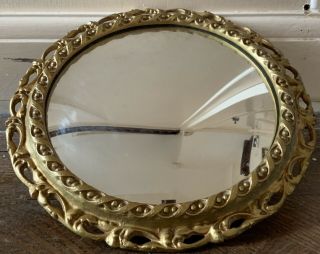 Vintage Atsonea 1950s Circular Convex Mirror.  40cm Diameter