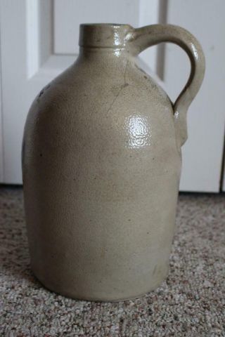 Rare Antique Blue Decorated HAXSTUN & CO Fort Edward,  NY Stoneware Jug 6