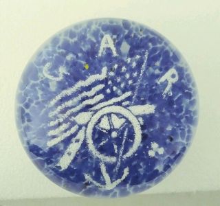 Antique Paperweight Glass Gar Grand Army Of The Republic Rare