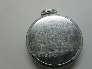 Antique Towne 17 jewel INCABLOC Railroad Pocket Watch Swiss made 3