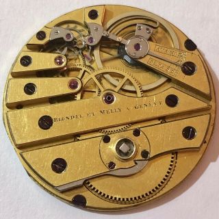 Antique 1820’s Blondel Et Melly A Geneve Lever Escapement Pocket Watch Movement