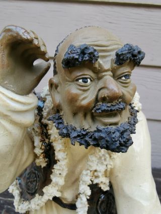 Estate Old Chinese Carved Shiwan Pottery Porcelain Figure Buddha Asian China 4