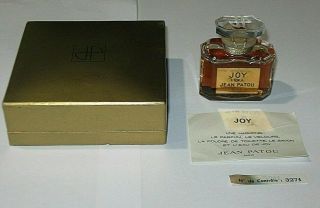 Vintage Jean Patou Joy Perfume Bottle 1/2 Oz Baccarat - Sealed/full