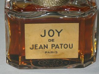 Vintage Jean Patou Joy Perfume Bottle 1/2 OZ Baccarat - Sealed/Full 8
