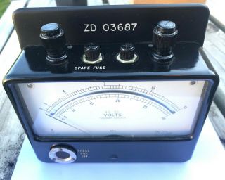 Vintage School Army Laboratory Scientific Volt Meter AC/DC Laboratory Retro Old 4