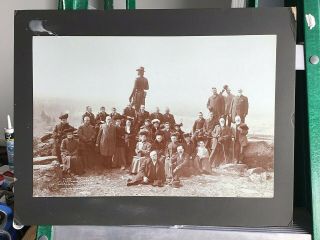 Large Photograph Gettysburg Civil War Battlefield Gar Group Tipton L.  V.  R.  R 1905