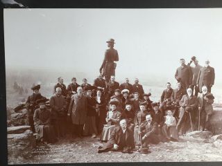 LARGE PHOTOGRAPH GETTYSBURG CIVIL WAR BATTLEFIELD GAR GROUP TIPTON L.  V.  R.  R 1905 5