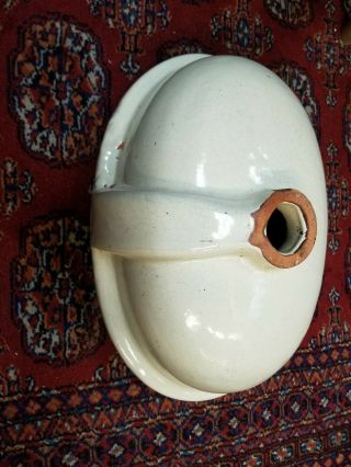 Rare Antique Vintage Floral Porcelain Ceramic Bathroom Sink 3