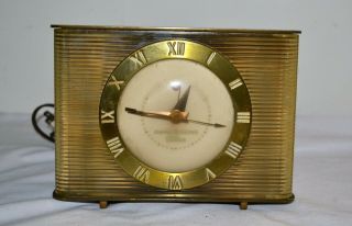Vintage General Electric Telechron Alarm Clock Model 7h229 Mid Century