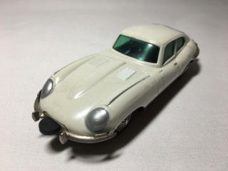 Western Germany Wind - Up Toy Car Micro Racer Schuco Jaguar E Type White 1047/1
