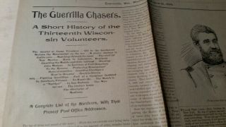 1895 GAR Reunion The Badger Newspaper Evansville WI Wisconsin 13th Volunteers 2