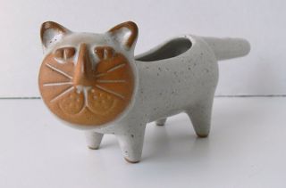 Vtg Mid Century Mod David Stewart Ceramic Cat Mini Planter Lion 