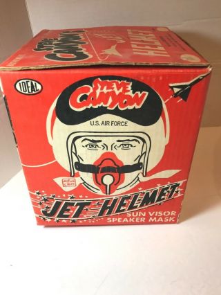 ORIG STEVE CANYON TOY JET HELMET IN.  1959 BY IDEAL TOY CO.  FANTASTIC 3